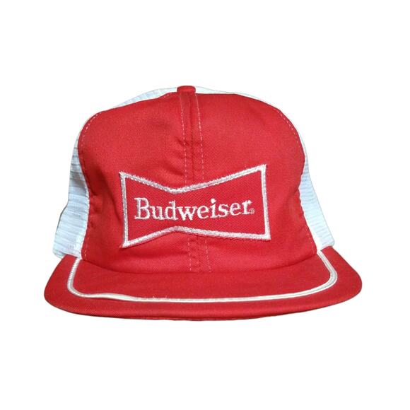 70's Vintage Budweiser Mesh Trucker Hat Snapback Made in USA - Picture 1 of 6